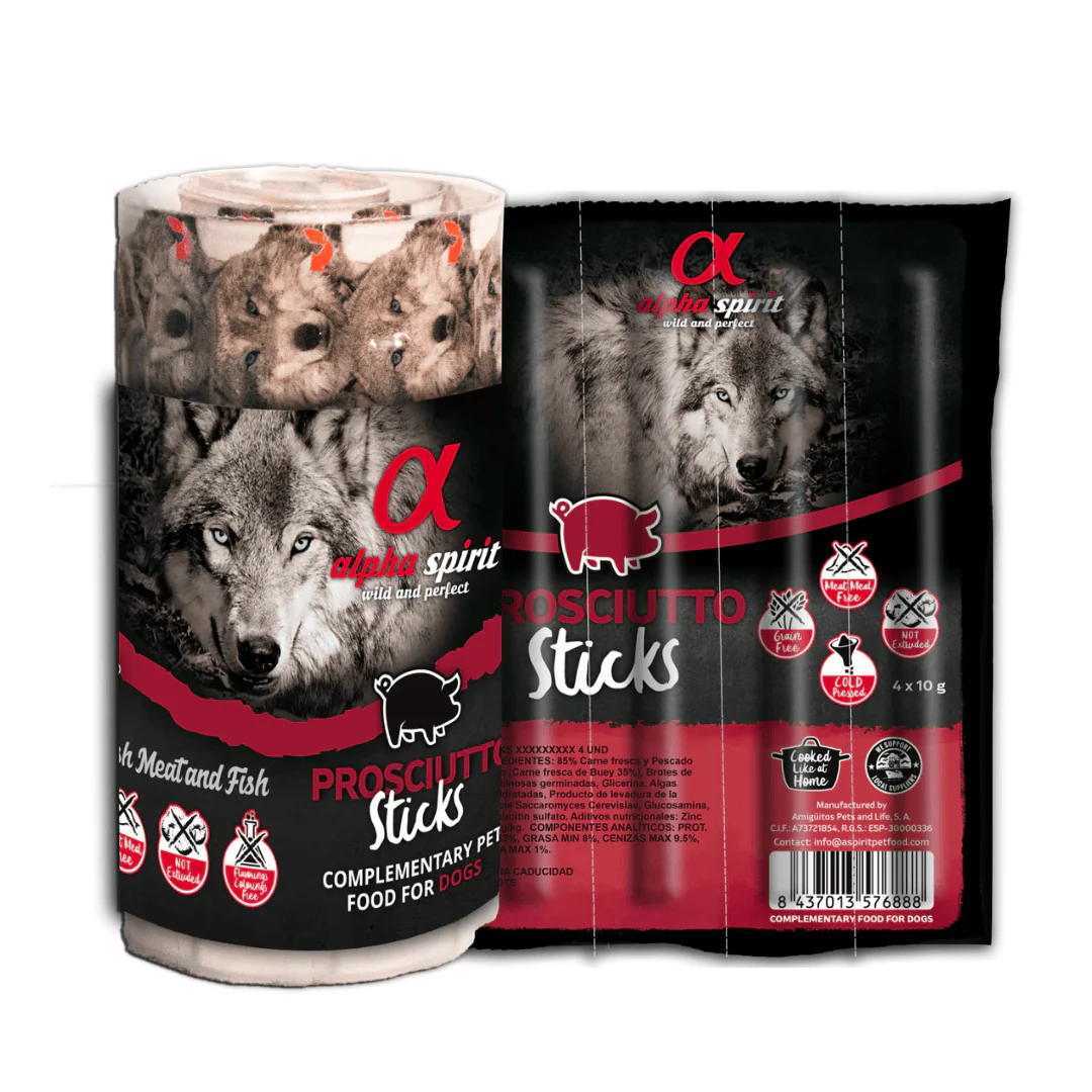 Alpha Spirit Prosciutto Stick Dog Treat