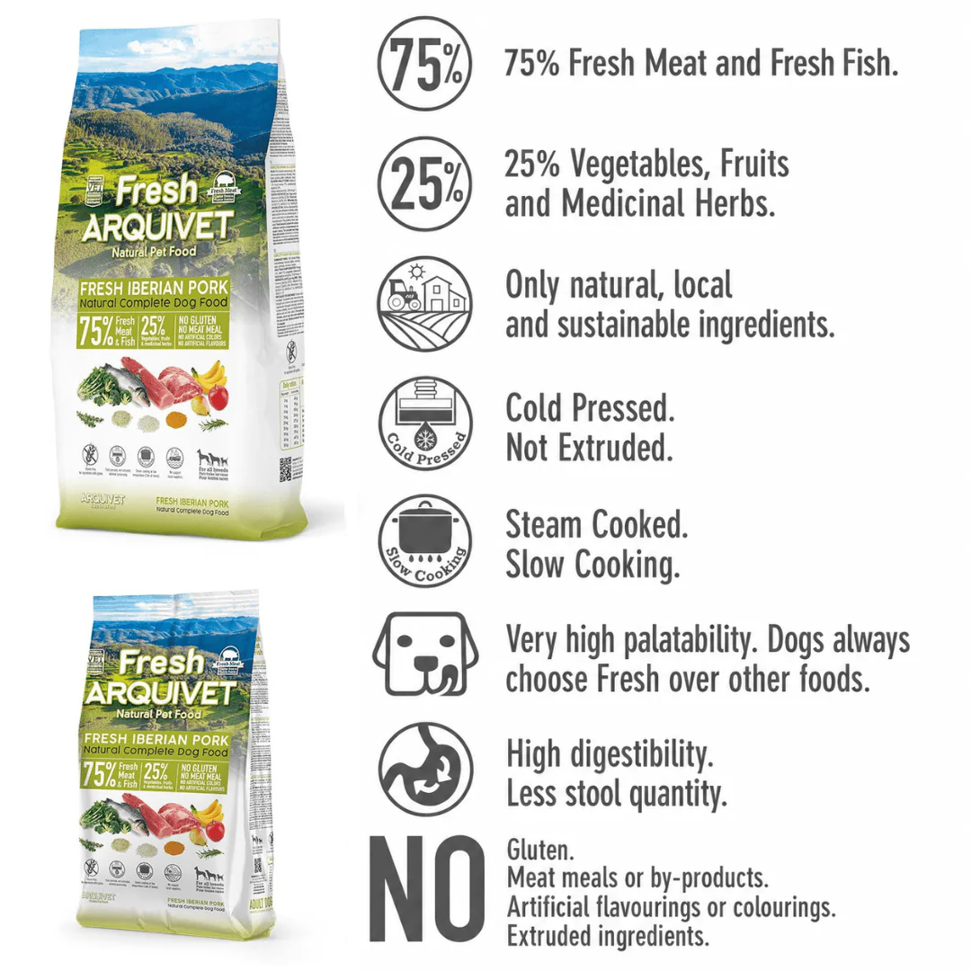 Arquivet Fresh Iberian Pork - Semi Moist Cold Pressed Dog Food - Image 3