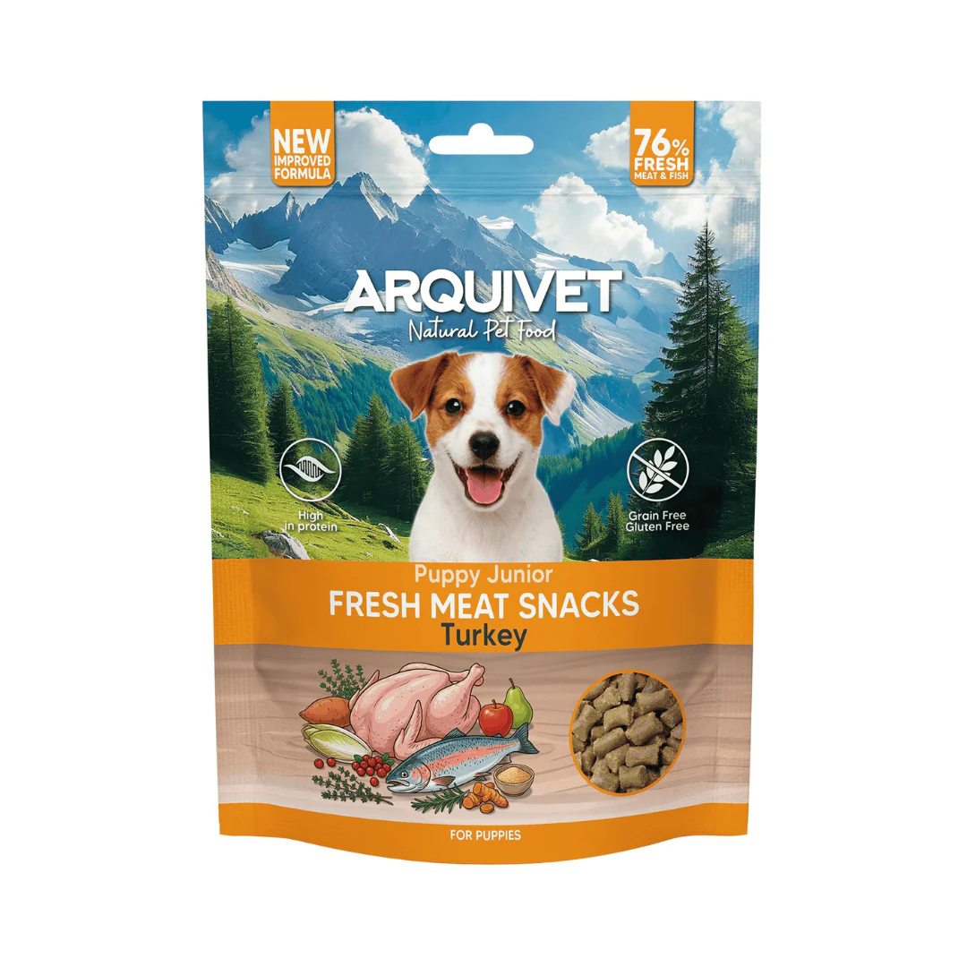 Arquivet Semi Moist Fresh Salmon & Turkey Puppy Snacks 300g - Image 3