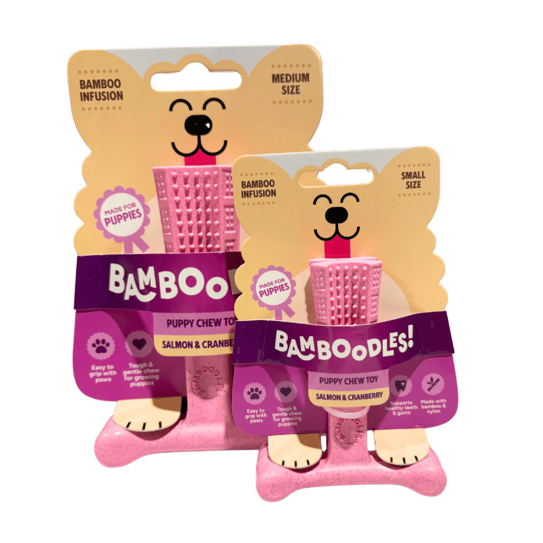 Bamboodles T-Bone Puppy Chew - Salmon & Cranberry - Image 3
