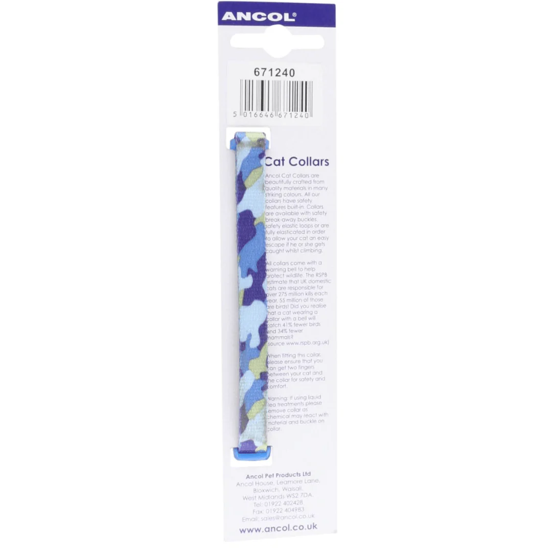 Blue Camo Safety Cat Collar - Image 3