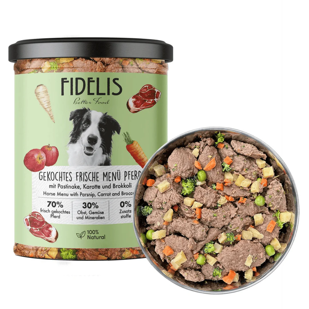 Fidelis Cooked Horse Menu Wet Food Jar