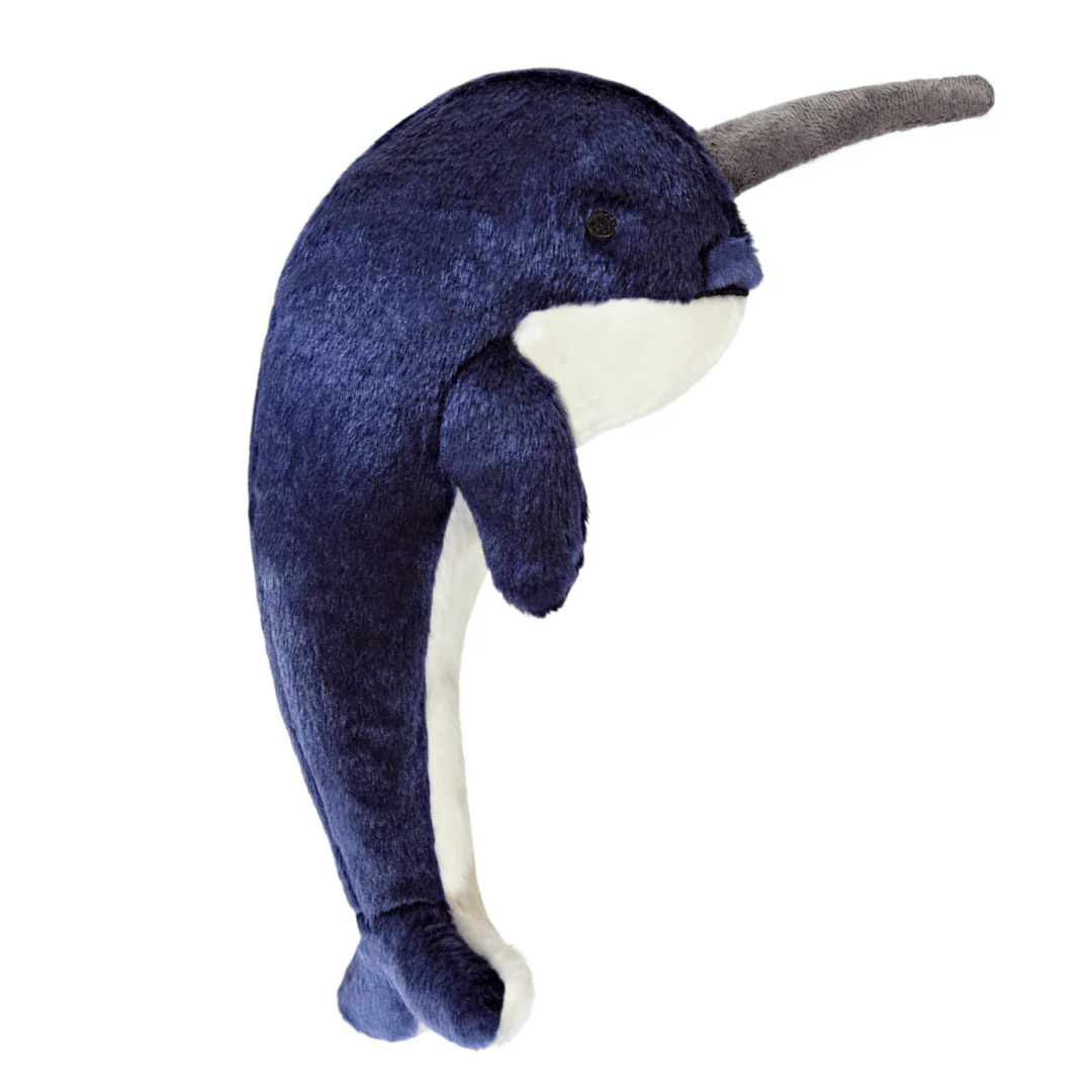 Fluff & Tuff Bleu Narwhal Plush Dog Toy - Image 4