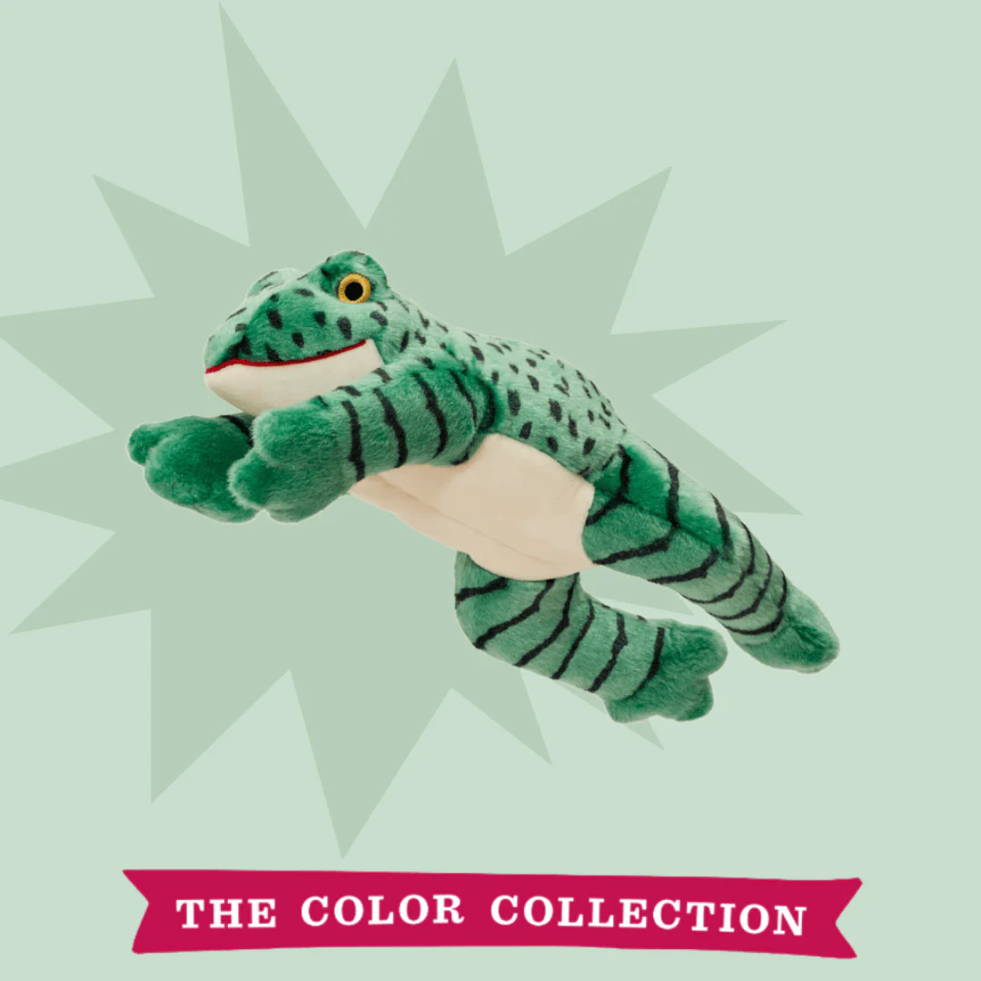 Fluff & Tuff Oliver Frog Plush Dog Toy - Image 3