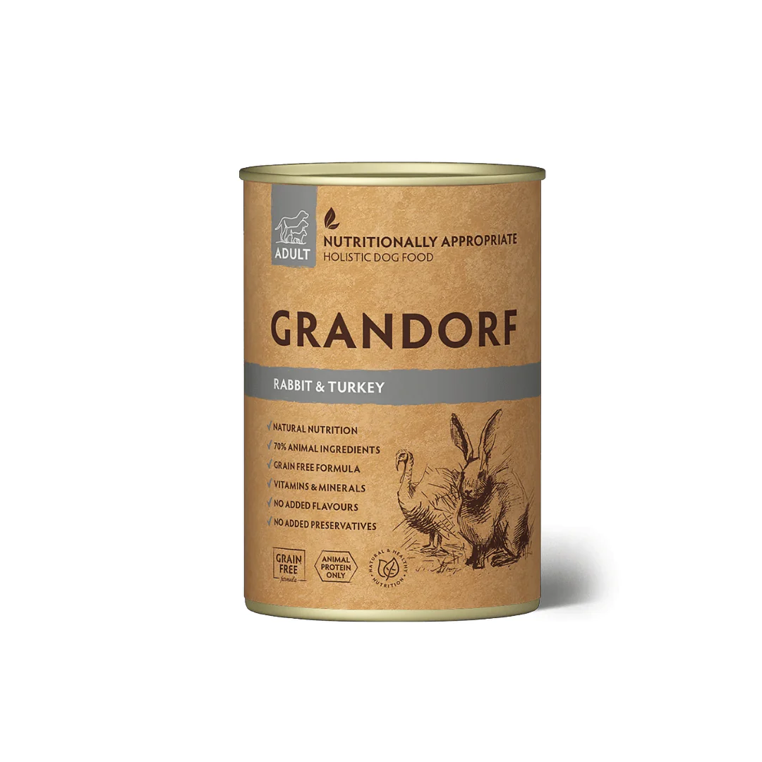 Grandorf Rabbit and Turkey Wet Food for Dogs