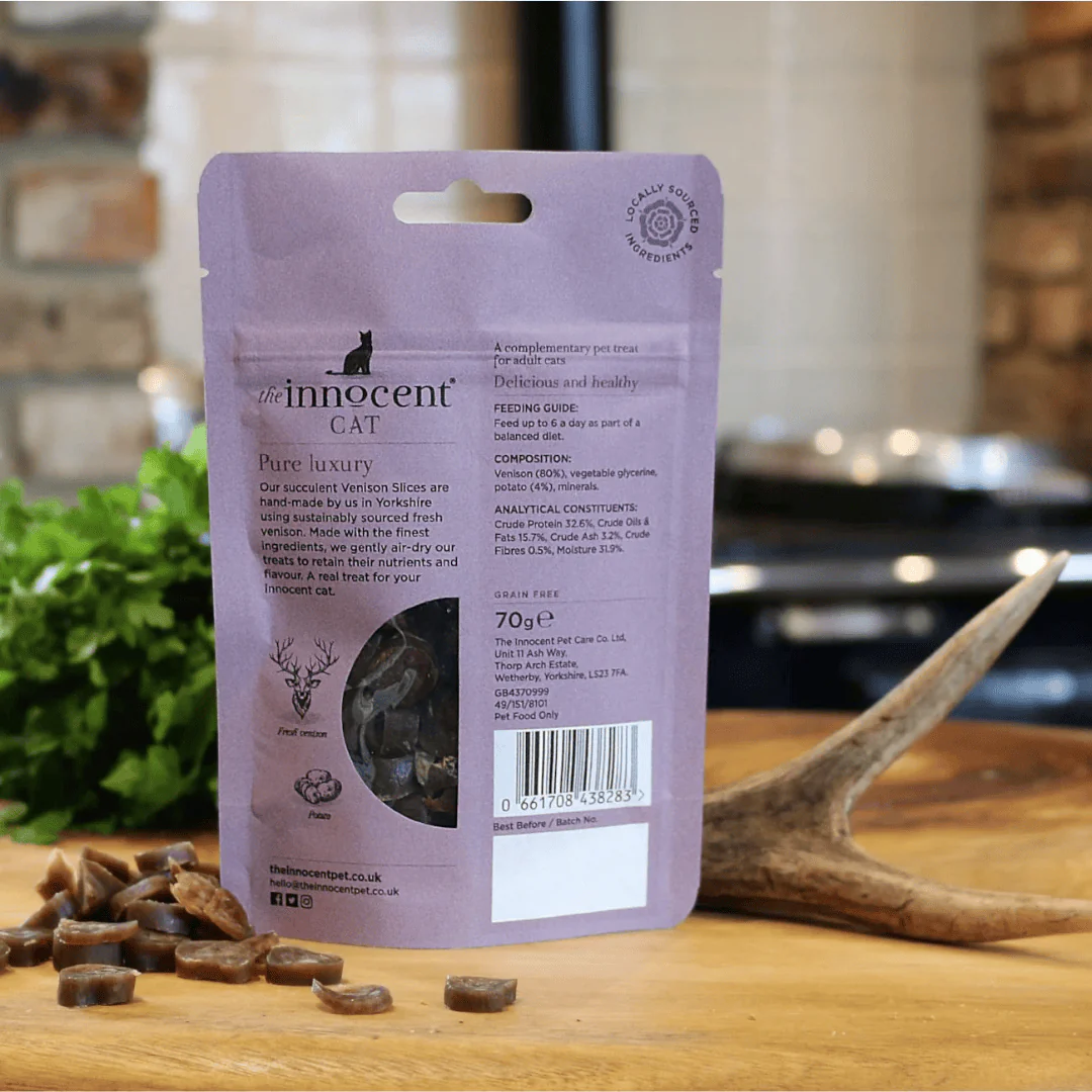 Innocent Cat Venison Slices with Potato Cat Treats - Image 3