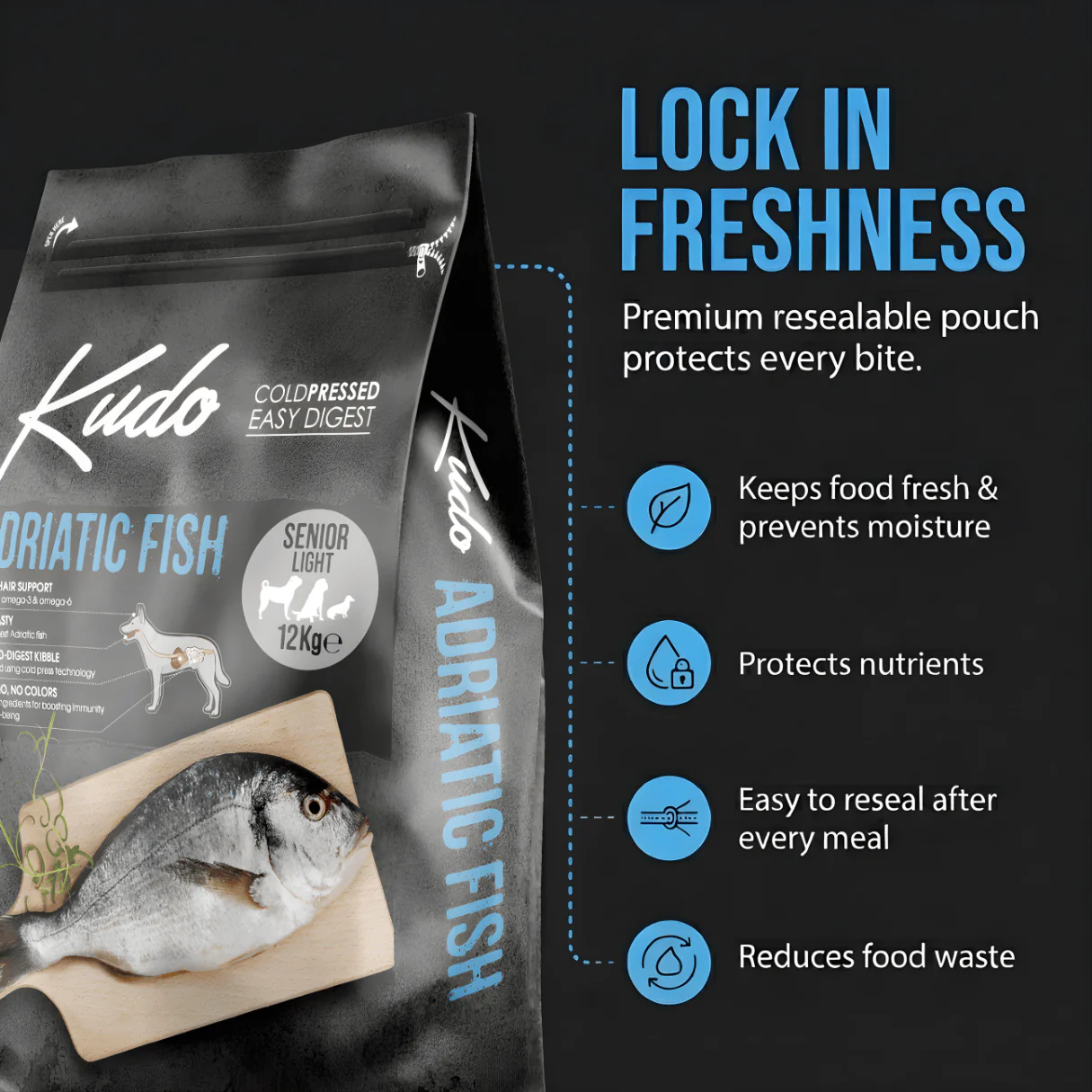 Kudo Adriatic Fish Cold Pressed Senior Food - Image 8