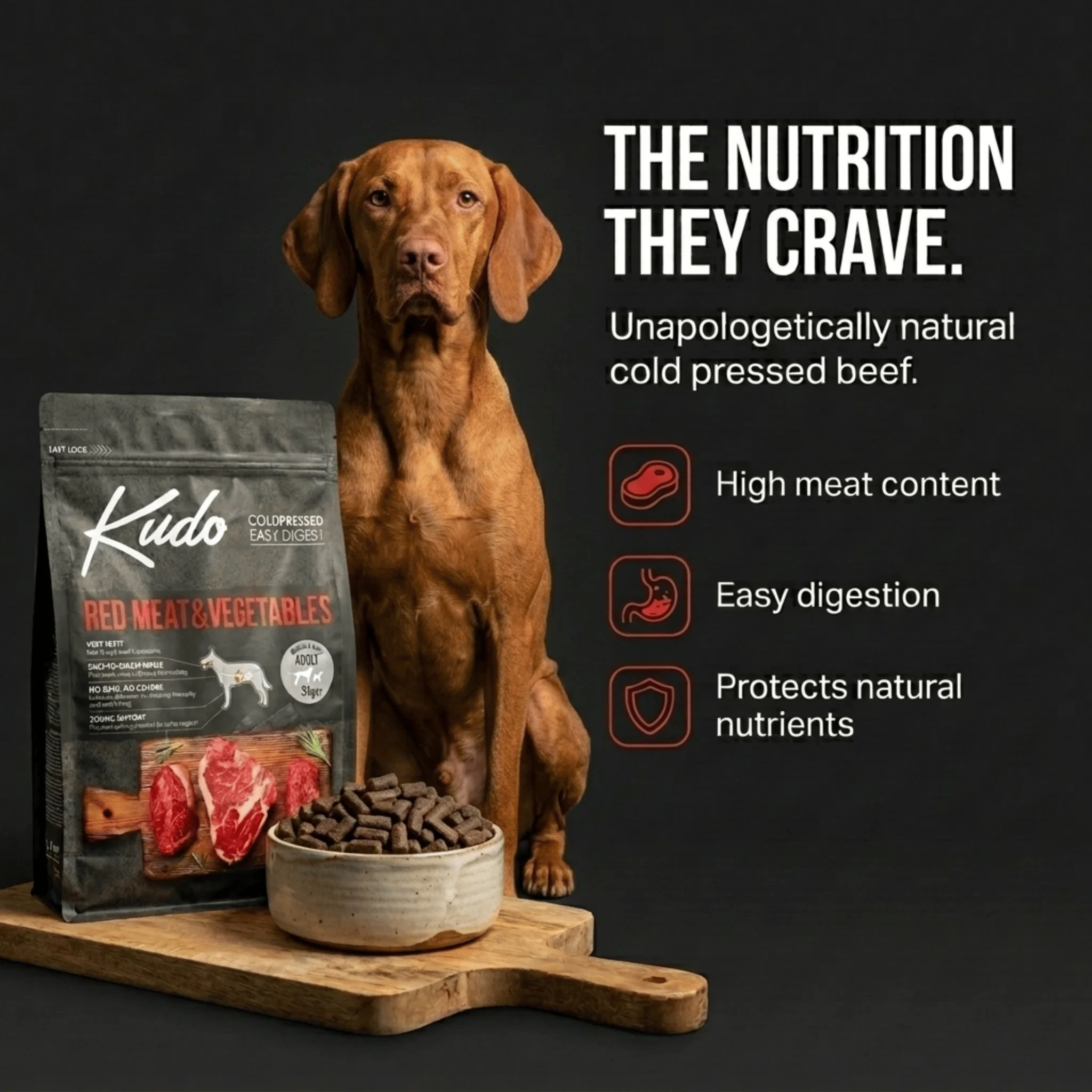 Kudo Red Meat Cold Pressed Dog Food - Image 4