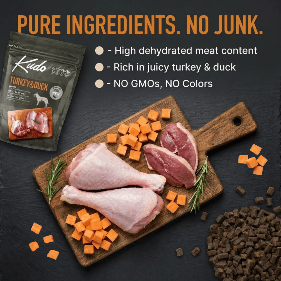 Kudo Turkey and Duck Cold Pressed Dog Food - Image 3