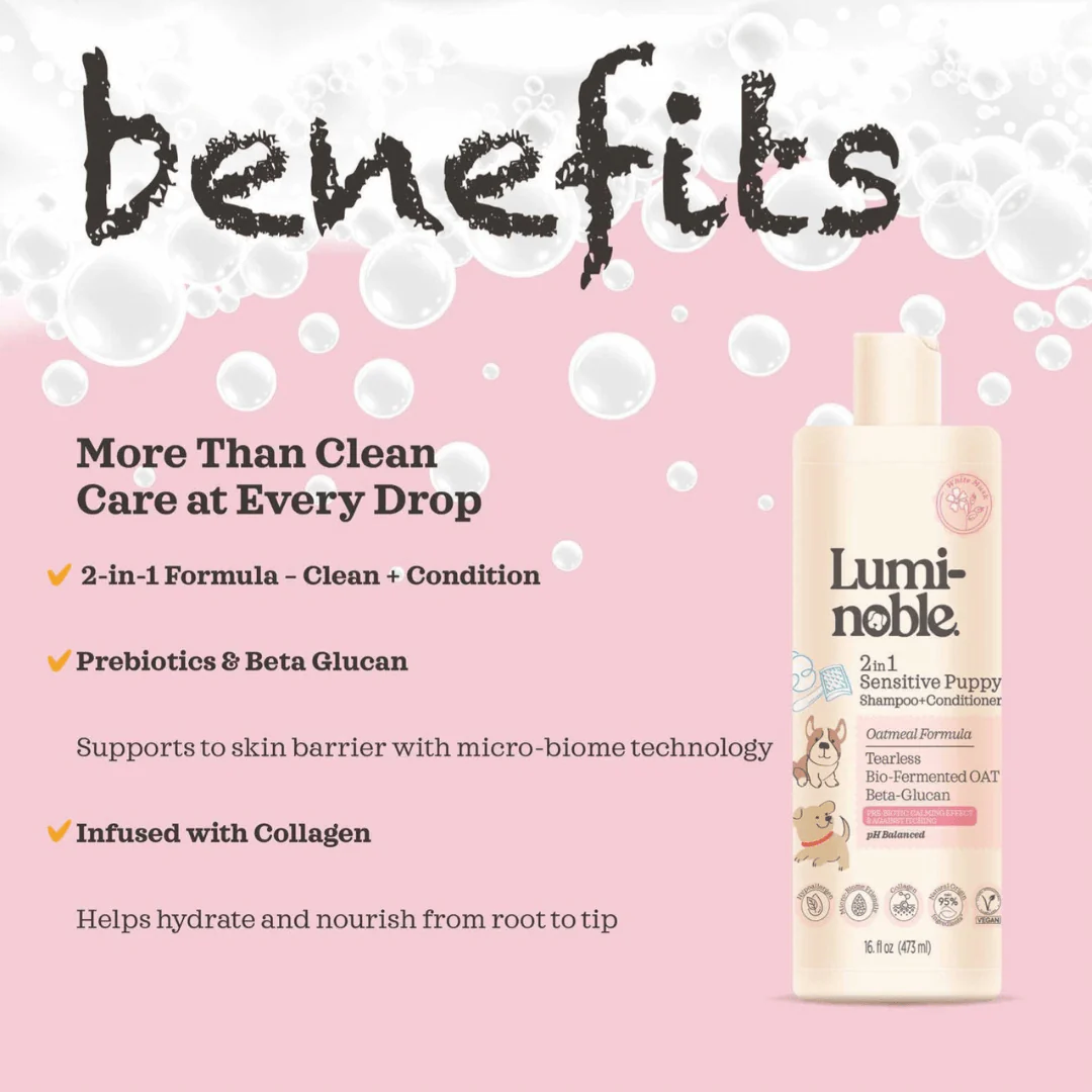 Lumi-Noble 2in1 Sensitive Puppy Shampoo and Conditioner 473ml - Image 6