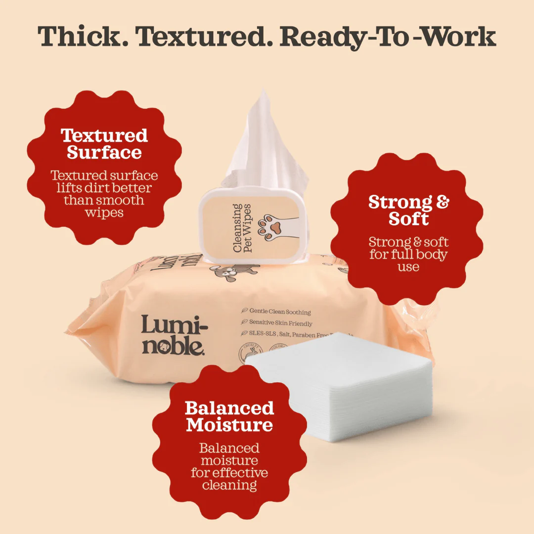 Lumi-Noble Cleansing Pet Wipes 100pk - Image 4