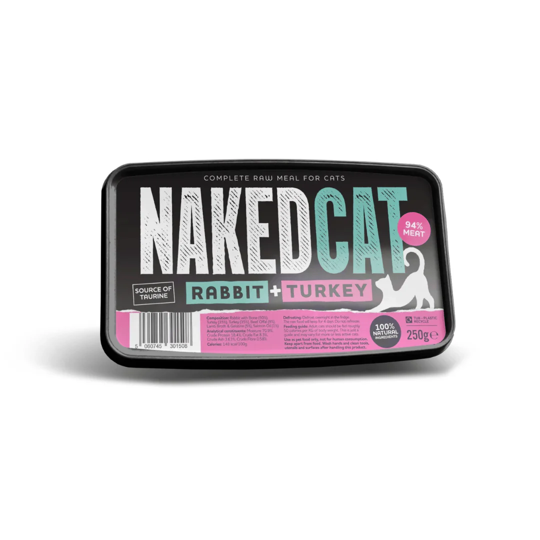 Naked Cat Raw Rabbit & Turkey 250g