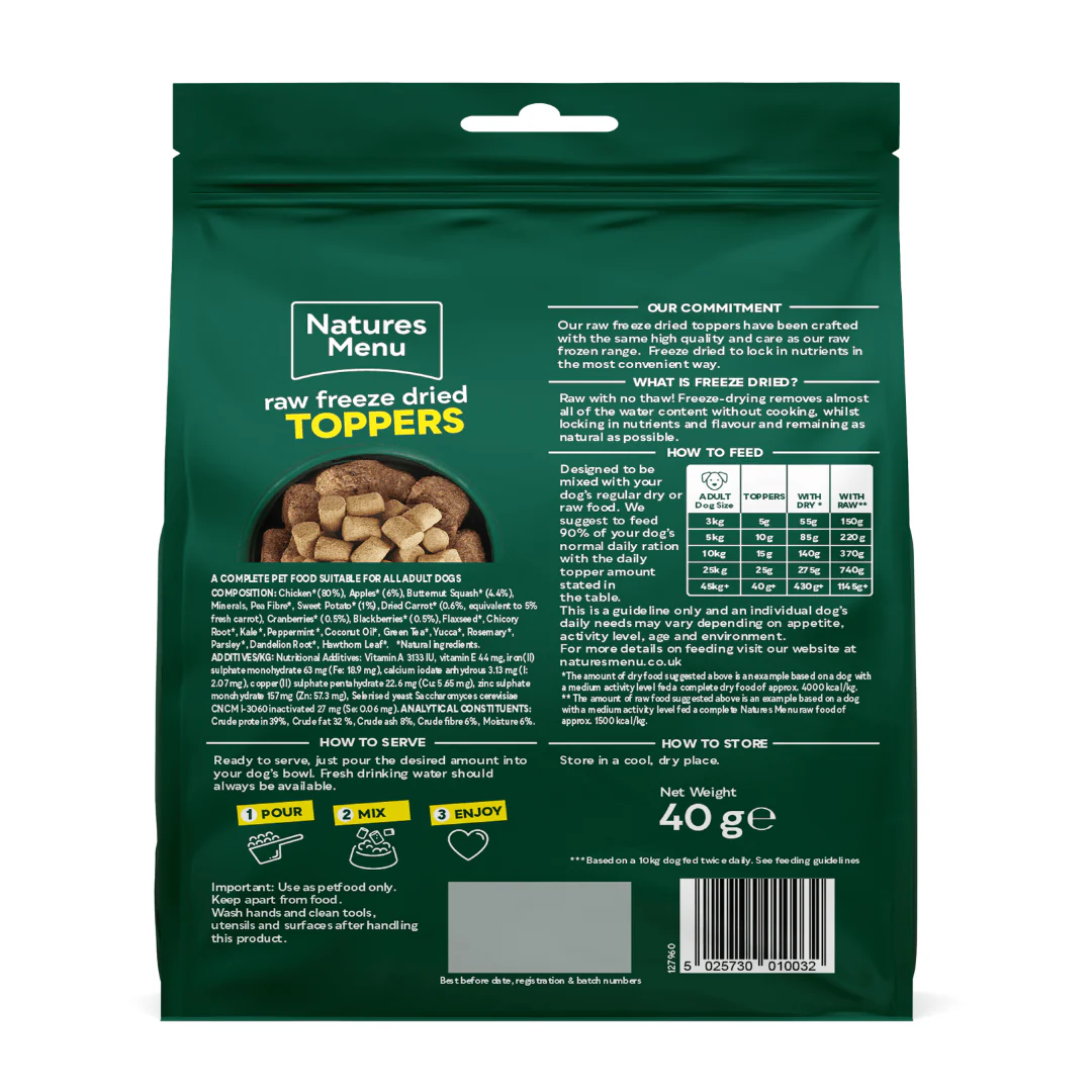 Natures Menu Raw Freeze Dried Chicken Toppers - Image 3