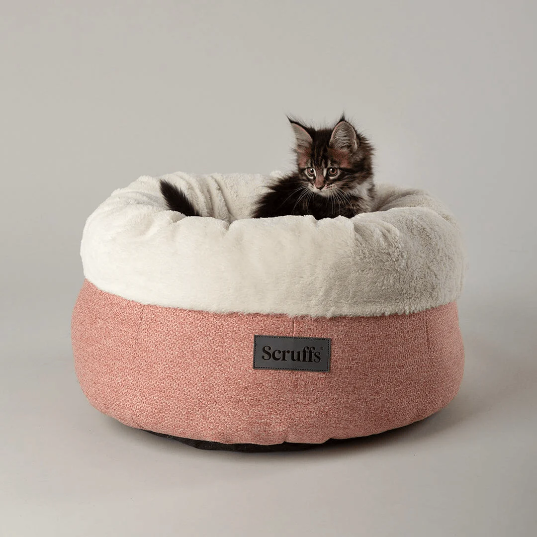 Scruffs Seattle Sanctuary Deep Cat Bed in Coral Pink