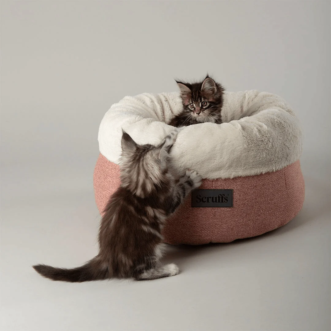 Scruffs Seattle Sanctuary Deep Cat Bed in Coral Pink - Image 5
