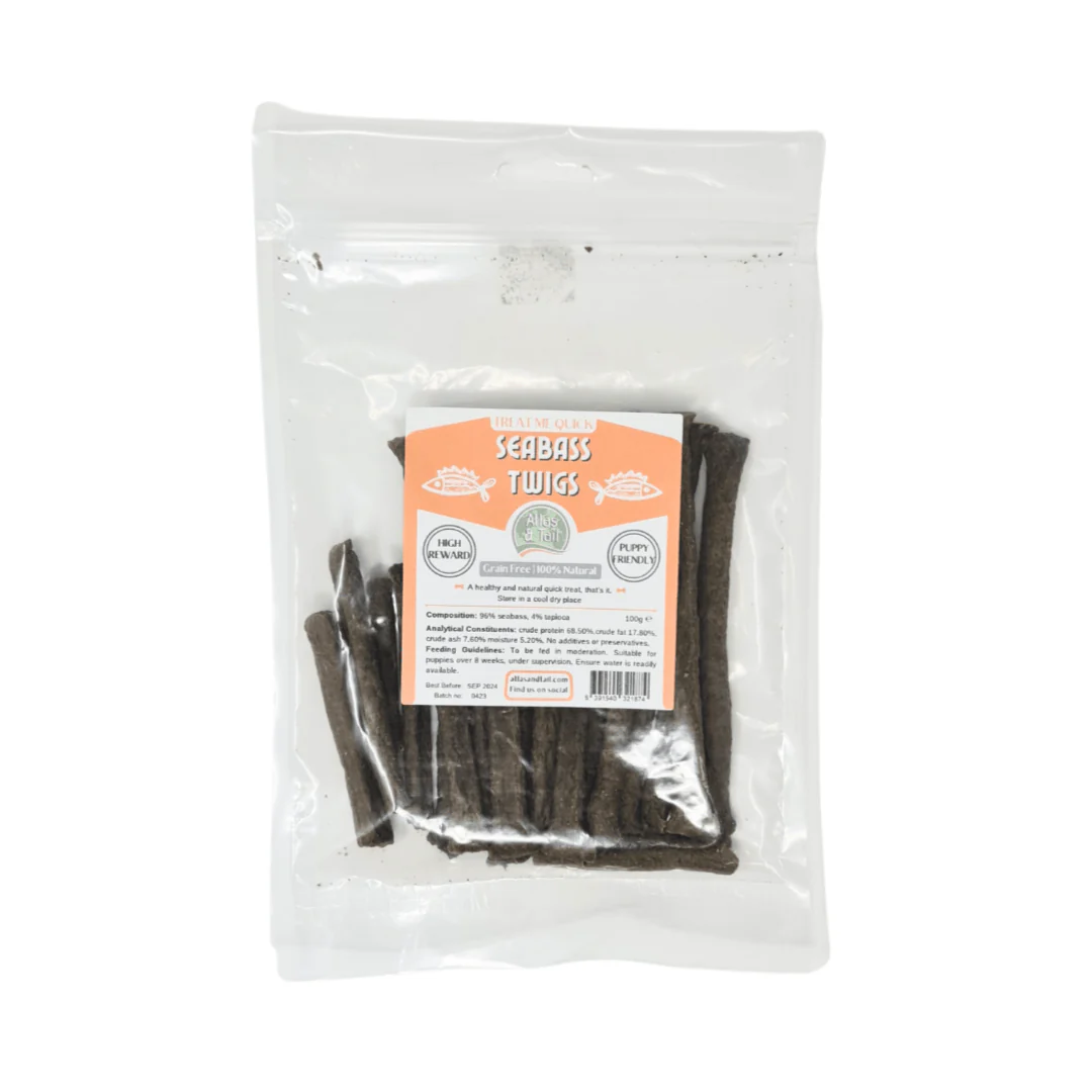 Seabass Twigs 100g