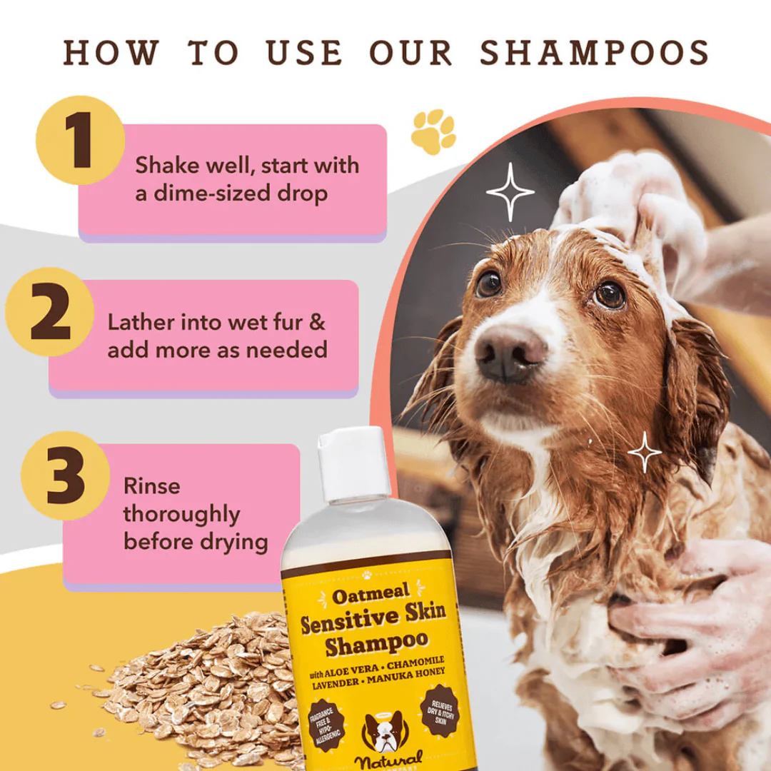 Sensitive Skin Oatmeal Shampoo - Natural Dog Company - Image 3