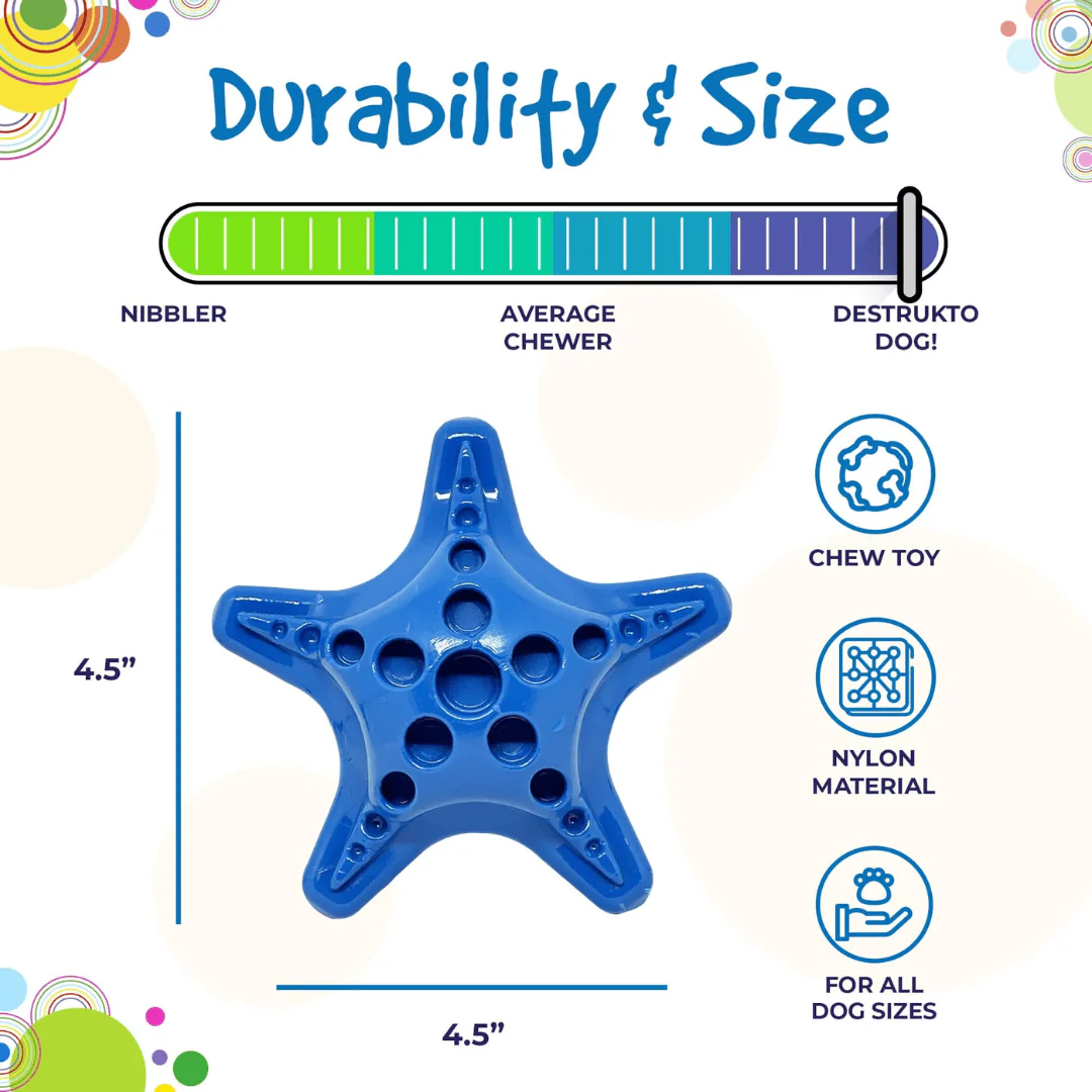 SodaPup Starfish Tough Dog Chew Toy - Image 3