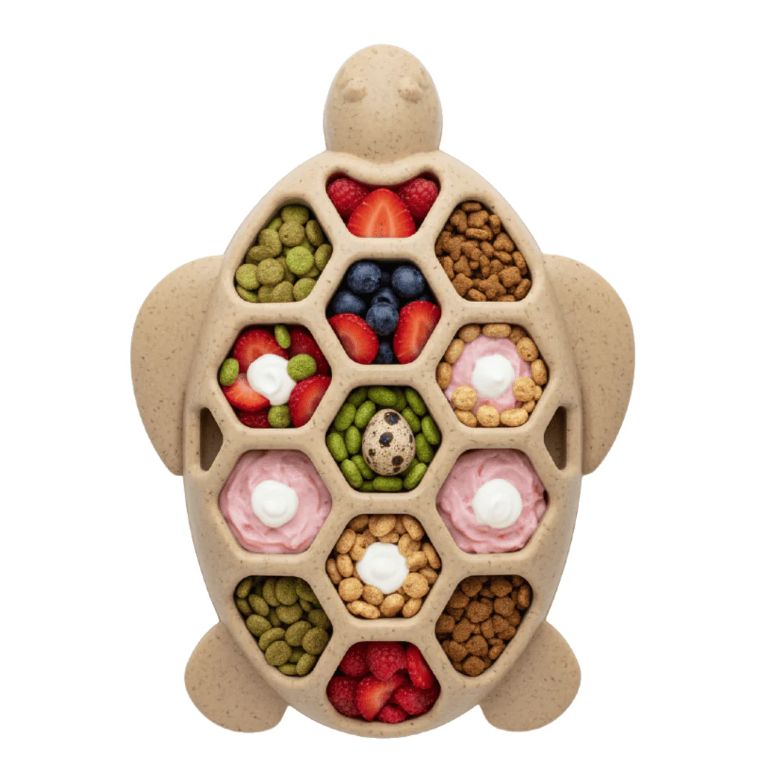 SodaPup Turtle Nylon Chew Toy and Enrichment Tray