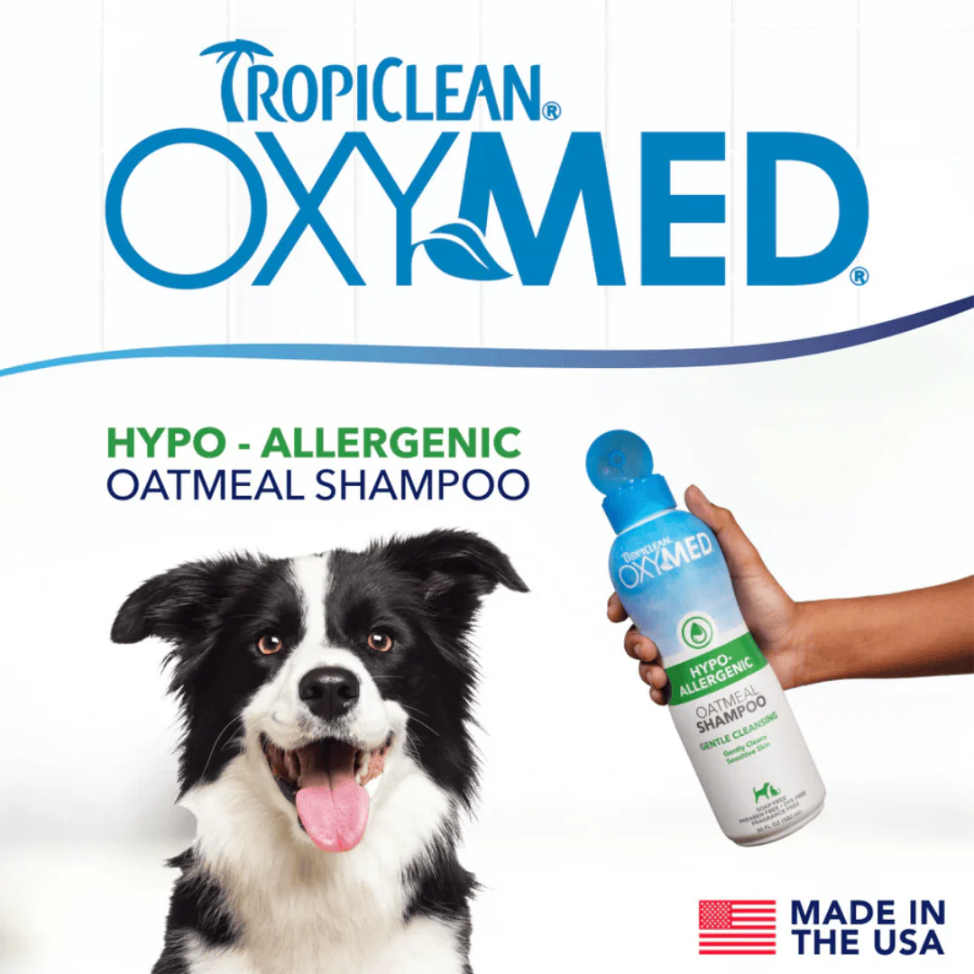 TropiClean OxyMed Hypoallergenic Oatmeal Shampoo for Pets 591ml - Image 5